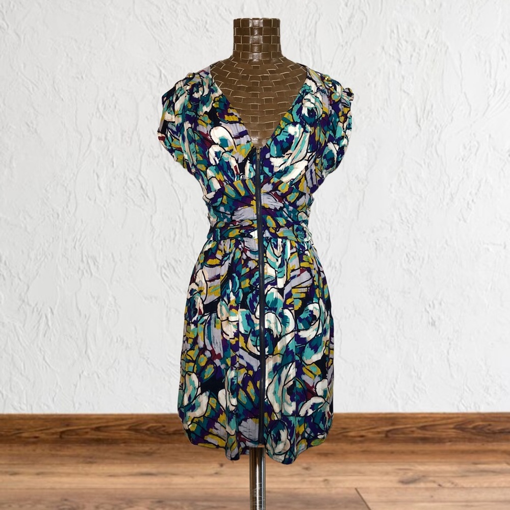 Abstract Patterned Mini Dress
